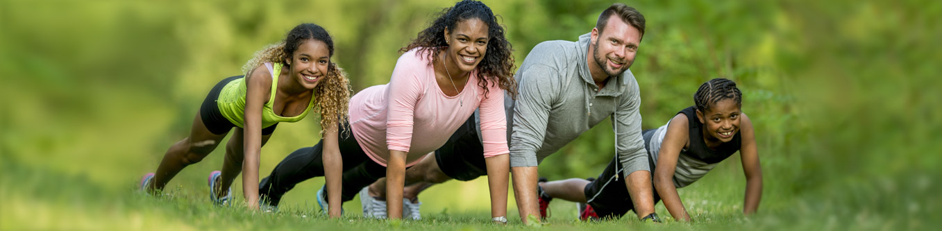 people doing pushups