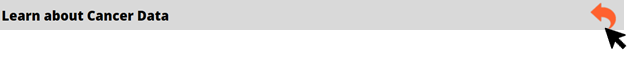 Cancer Dashboard back arrow example image